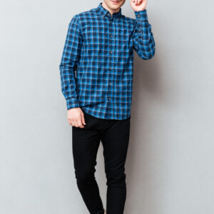 Blue check shirt